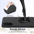 Custodia in silicone liquido per Samsung Galaxy A37 - compatibile con MagSafe - Nera