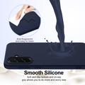 Custodia in silicone liquido per Samsung Galaxy A37 - compatibile con MagSafe - Blu Scuro