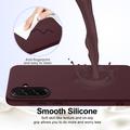 Custodia in silicone liquido per Samsung Galaxy A37 - compatibile con MagSafe - Vino Rosso