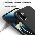 Custodia in silicone liquido con cinghia a mano per Samsung Galaxy A37 - Nera