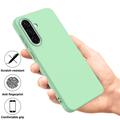 Custodia in silicone liquido con cinghia a mano per Samsung Galaxy A37 - Verde