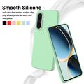 Custodia in silicone liquido con cinghia a mano per Samsung Galaxy A37 - Verde