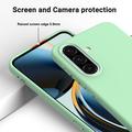 Custodia in silicone liquido con cinghia a mano per Samsung Galaxy A37 - Verde