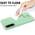 Custodia in silicone liquido con cinghia a mano per Samsung Galaxy A37 - Verde