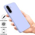 Custodia in silicone liquido con cinghia a mano per Samsung Galaxy A37 - Viola