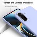 Custodia in silicone liquido con cinghia a mano per Samsung Galaxy A37 - Viola