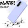 Custodia in silicone liquido con cinghia a mano per Samsung Galaxy A37 - Viola