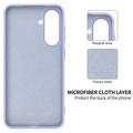 Custodia in silicone liquido con cinghia a mano per Samsung Galaxy A37 - Viola