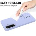 Custodia in silicone liquido con cinghia a mano per Samsung Galaxy A37 - Viola