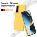 Custodia in silicone liquido con cinghia a mano per Samsung Galaxy A37 - Gialla