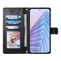 Custodia a portafoglio trapuntata lusso per Samsung Galaxy A37 - Nera