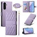 Custodia a portafoglio trapuntata lusso per Samsung Galaxy A37 - Viola