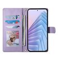 Custodia a portafoglio trapuntata lusso per Samsung Galaxy A37 - Viola