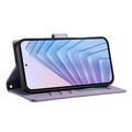 Custodia a portafoglio trapuntata lusso per Samsung Galaxy A37 - Viola