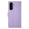 Custodia a portafoglio trapuntata lusso per Samsung Galaxy A37 - Viola