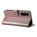 Custodia a portafoglio trapuntata lusso per Samsung Galaxy A37 - Oro rosa