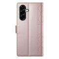 Custodia a portafoglio trapuntata lusso per Samsung Galaxy A37 - Oro rosa