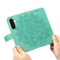 Custodia a portafoglio per Samsung Galaxy A37 serie Mandala - Verde