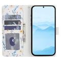 Custodia a portafoglio floreale rombica per Samsung Galaxy A37 - Fiori colorati
