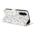 Custodia a portafoglio floreale rombica per Samsung Galaxy A37 - Fiori colorati