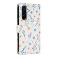 Custodia a portafoglio floreale rombica per Samsung Galaxy A37 - Fiori colorati