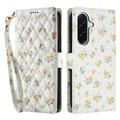 Custodia a portafoglio floreale rombica per Samsung Galaxy A37