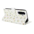 Custodia a portafoglio floreale rombica per Samsung Galaxy A37
