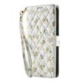 Custodia a portafoglio floreale rombica per Samsung Galaxy A37