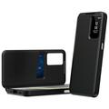 Custodia Samsung Galaxy A37 Smart Clear View con slot per schede - Nera