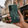 Custodia per Samsung Galaxy A37 Tech-Protect MagFlex - Compatibile con MagSafe - Trasparente / Verde giungla