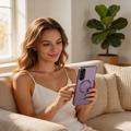 Custodia per Samsung Galaxy A37 Tech-Protect MagFlex - Compatibile con MagSafe - Trasparente / Violetto cobalto