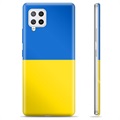 Custodia in TPU per Samsung Galaxy A42 5G con bandiera ucraina - gialla e azzurra