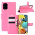 Custodia a Portafoglio per Samsung Galaxy A51 5G con Chiusura Magnetica - Rosa