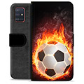 Custodia a Portafoglio Premium per Samsung Galaxy A51 - Football Flame