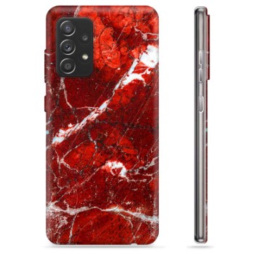 Custodia in TPU per Samsung Galaxy A52 5G, Galaxy A52s - Marmo rosso