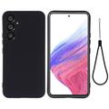 Custodia in Silicone Liquido per Samsung Galaxy A54 5G - Nera