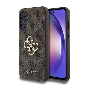 Custodia Ibrida Guess 4G Big Metal Logo per Samsung Galaxy A55 - Marrone