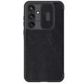 Custodia Flip Nillkin Qin Pro per Samsung Galaxy A55 - Nera