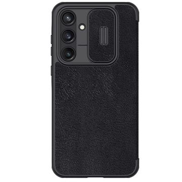 Custodia Flip Nillkin Qin Pro per Samsung Galaxy A55 - Nera