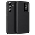 Custodia Samsung Galaxy A55 Smart Clear View con slot per schede - Nero