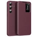 Custodia Samsung Galaxy A55 Smart Clear View con slot per schede - Rosso vino