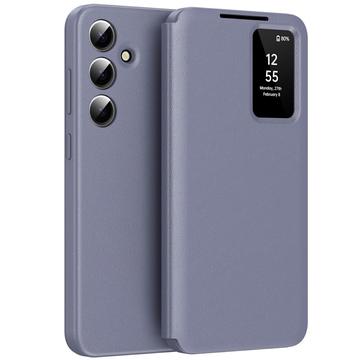 Custodia Samsung Galaxy A56 Smart Clear View con slot per schede - Grigio Viola