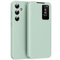 Custodia Flip Samsung Galaxy A56 Smart Clear View con slot per schede - Verde chiaro