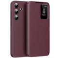 Custodia Samsung Galaxy A56 Smart Clear View con slot per schede - Rosso vino