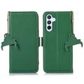 Custodia a Portafoglio in Pelle con RFID per Samsung Galaxy A56 - Verde