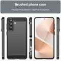 Custodia in TPU spazzolato per Samsung Galaxy A57 - Fibra di Carbonio