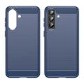 Custodia in TPU spazzolato per Samsung Galaxy A57 - Fibra di Carbonio - Blu