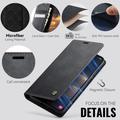 Custodia a portafoglio in pelle di vitello con blocco RFID Samsung Galaxy A57 Caseme 033 - Nera