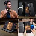 Custodia a portafoglio in pelle di vitello con blocco RFID Samsung Galaxy A57 Caseme 033 - Nera