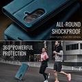 Custodia a portafoglio in pelle di vitello con blocco RFID Samsung Galaxy A57 Caseme 033 - Verde
